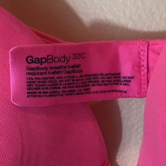 GapBody Hot Pink Breathe Underwire T-Shirt Bra - Picture 2 of 2